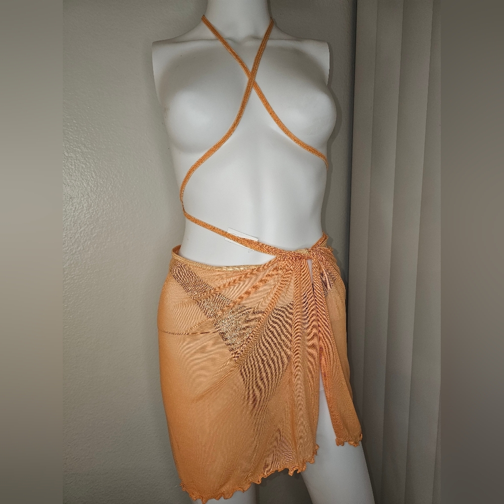 NOT AVAILABLE NWT Jessics Simpson SARONG WRAP SKIRT Cover Up Size S/M - Picture 6 of 16